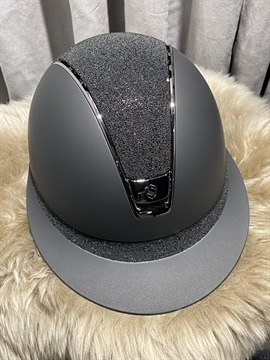 Samshield Miss Shield Shadowmatt 2.0 Sort m. Crystal Fabric - Ridehjelm 